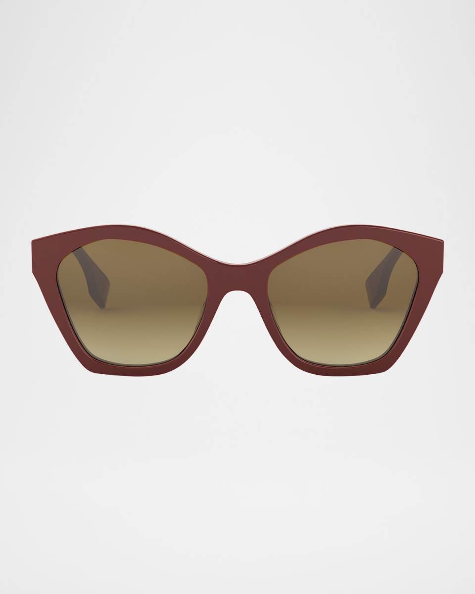 Lettering Square Acetate Sunglasses